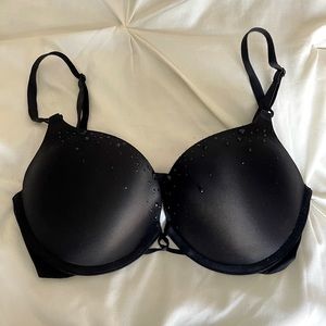 VS Miraculous Bombshell PushUp Bra Black with Sequins